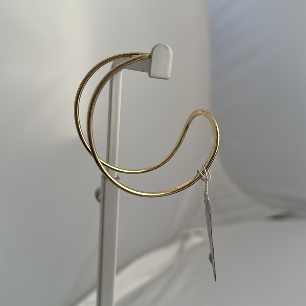 Evereve polished 14k gold plated brass abstract cuff bracelet - Picture 2 of 5